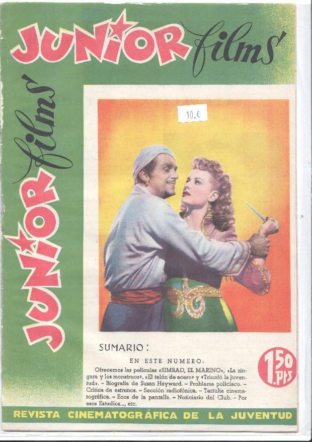 Junior films numero 63: Simbad el marino, biografia de Susan Hayward