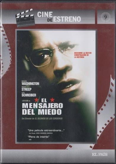 DVD: El mensajero del miedo. Cine de estreno El Pais