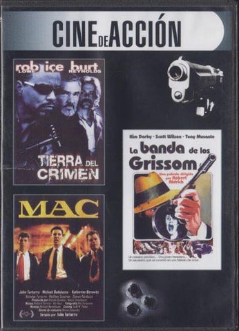 DVD: Tierra de crimen / Mac / La banda de los Grissom. Cine de acción