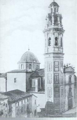 Postal: Album de RUZAFA año 1921: Iglesia parroquial de San Valero Obispo y San Vicente Martir