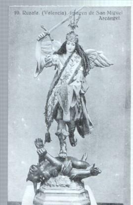 Postal: Album de RUZAFA año 1921: Imagen de San Miguel Arcangel