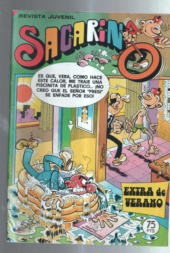 Sacarino extra de verano 1980: Jose Angel Iribar, Inspector Dan: Brigada especial: Dinero facil (F.Diaz, 8 paginas)