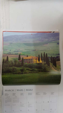 Calendario / Kalender / Calendrier / Calendar: 2011 : Tuscany (La toscana) - lamina 03, Tuscan landscape with italian cypress trees