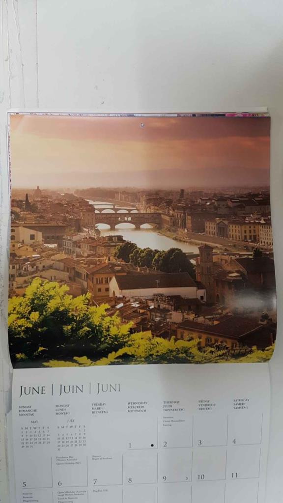 Calendario / Kalender / Calendrier / Calendar: 2011 : Tuscany (La toscana) - lamina 06, The Ponte Vecchio (Florence)
