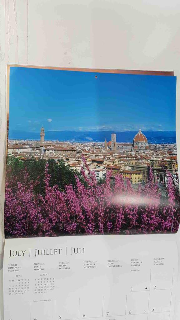 Calendario / Kalender / Calendrier / Calendar: 2011 : Tuscany (La toscana) - lamina 07, Daytime skyline (Florence)