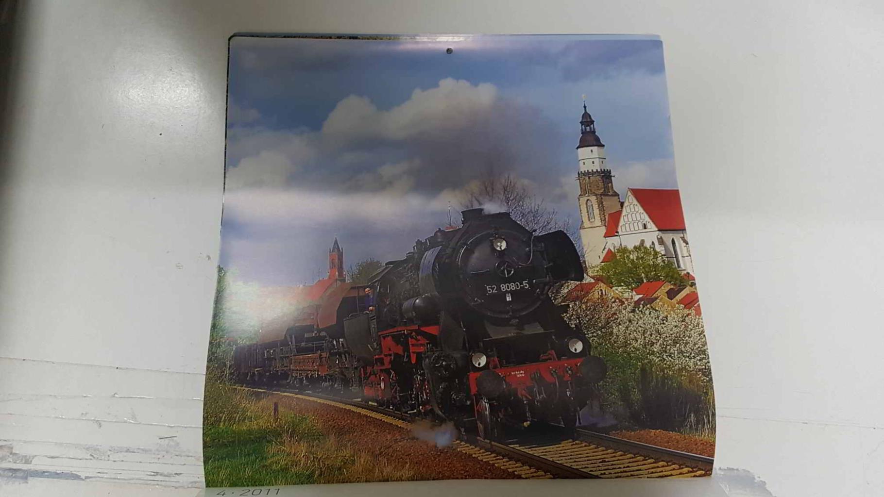 Calendario / Kalender / Calendrier / Calendar: 2011 : Train (tren) - lamina 04, model Baureihe 52 8080-5, Germany