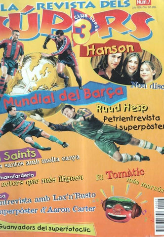 La revista dels Supers 3 numero 7: (no conserva el poster)  