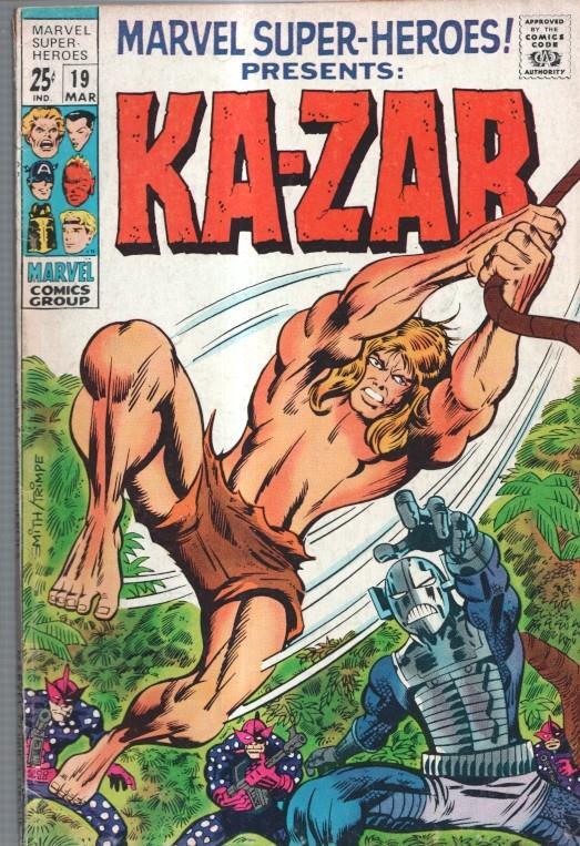 Marvel Super Heroes numero 19: Kazar  (lomo cubierta algo estropeado y cubierta medio suelta)