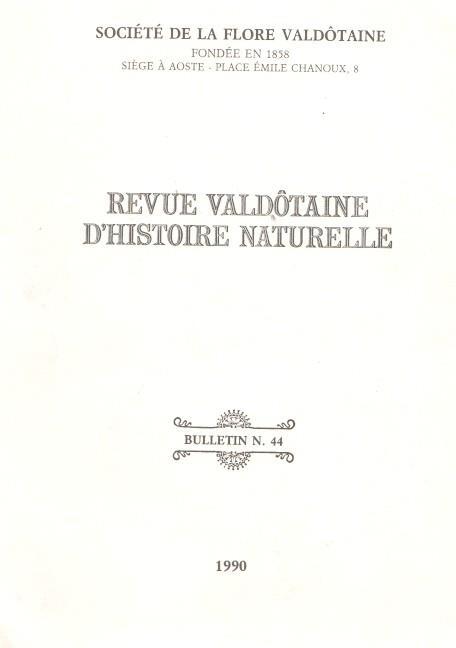 Revue Valdotaine D Histoire Naturelle, bulletin numero 44