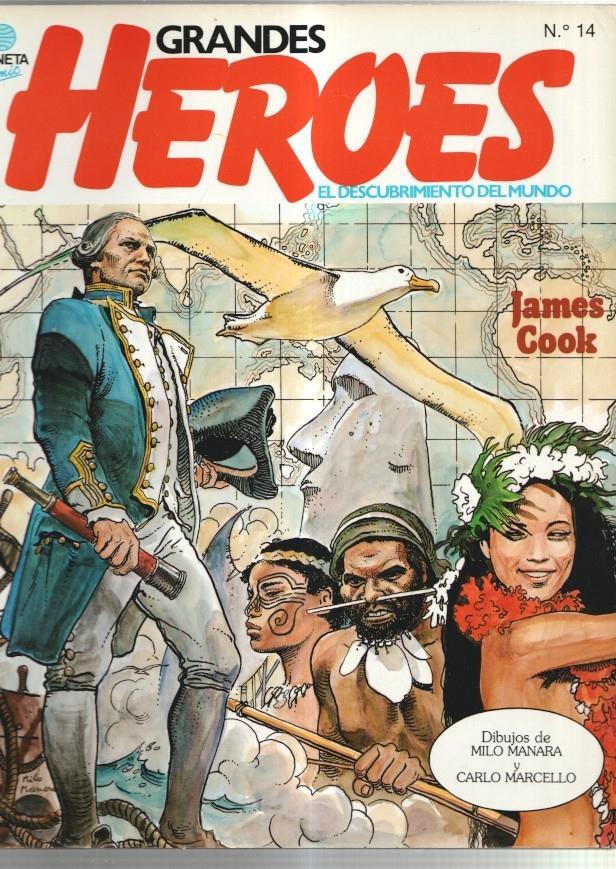 Planeta: Grandes Heroes numero 14: James Cook - La Perouse exploradores del pacifico