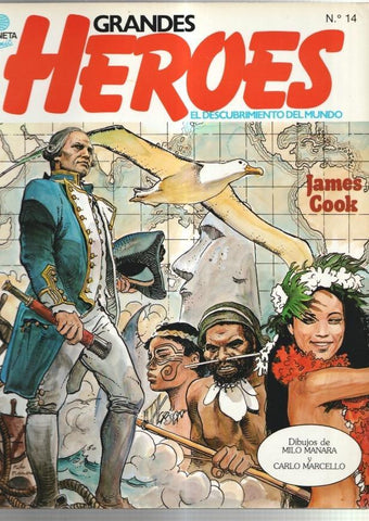 Planeta: Grandes Heroes numero 14: James Cook - La Perouse exploradores del pacifico