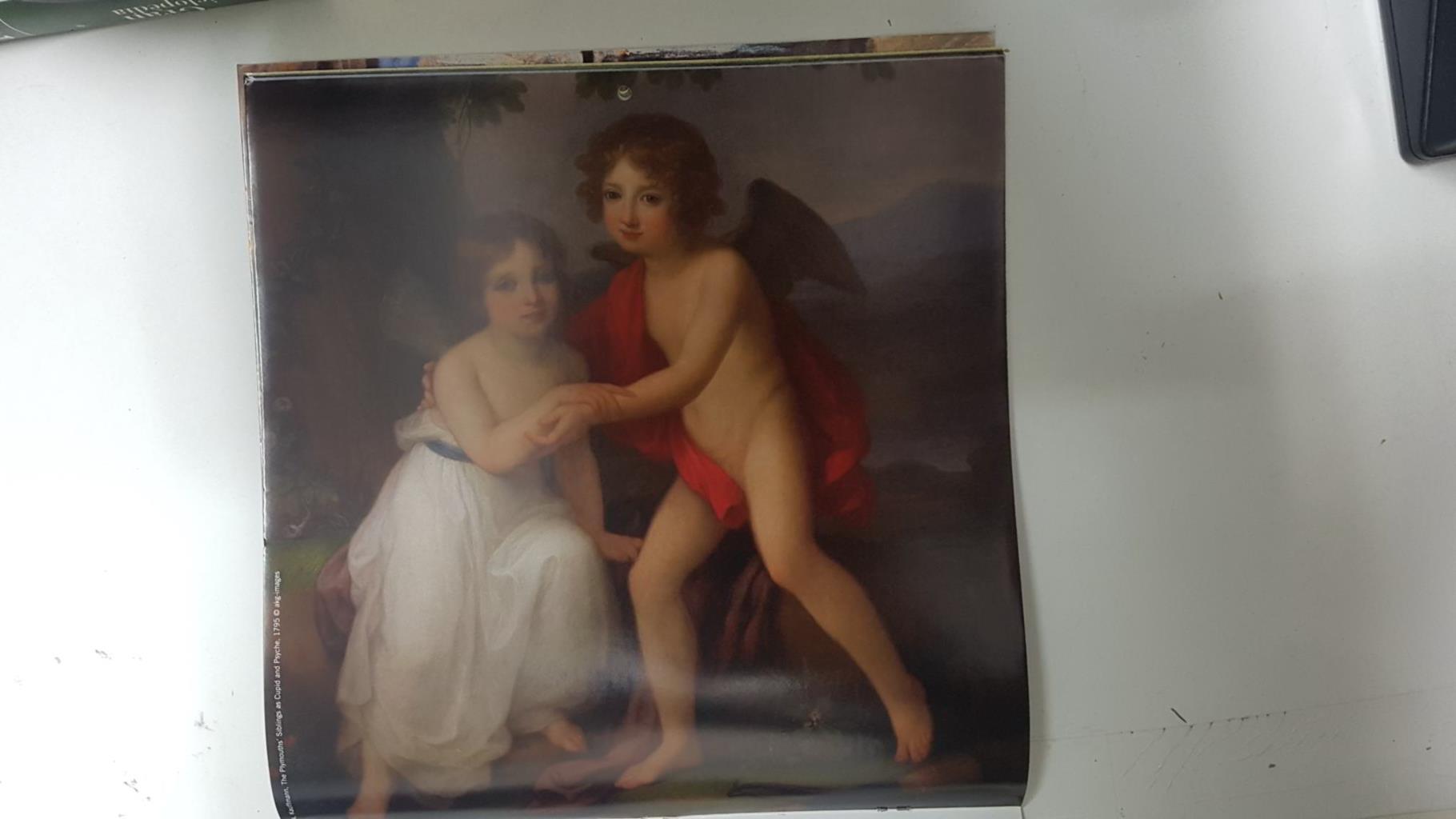 Calendario / Kalender / Calendrier / Calendar: 2011 : Angels in Art (arte de Angeles) - lamina 07, The Plymouths' Siblings as Cupid and Psyche