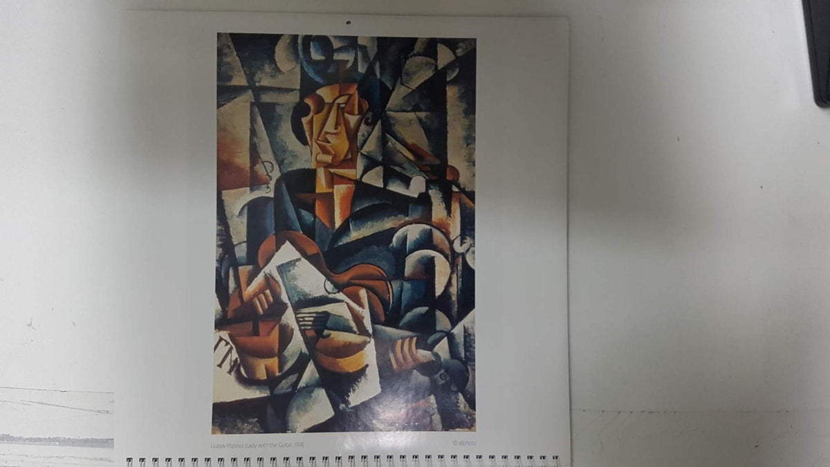 Calendario / Kalender / Calendrier / Calendar: 2011 : Cubism (cubismo) - lamina 02, Liubov Popova (Lady with de guitar)