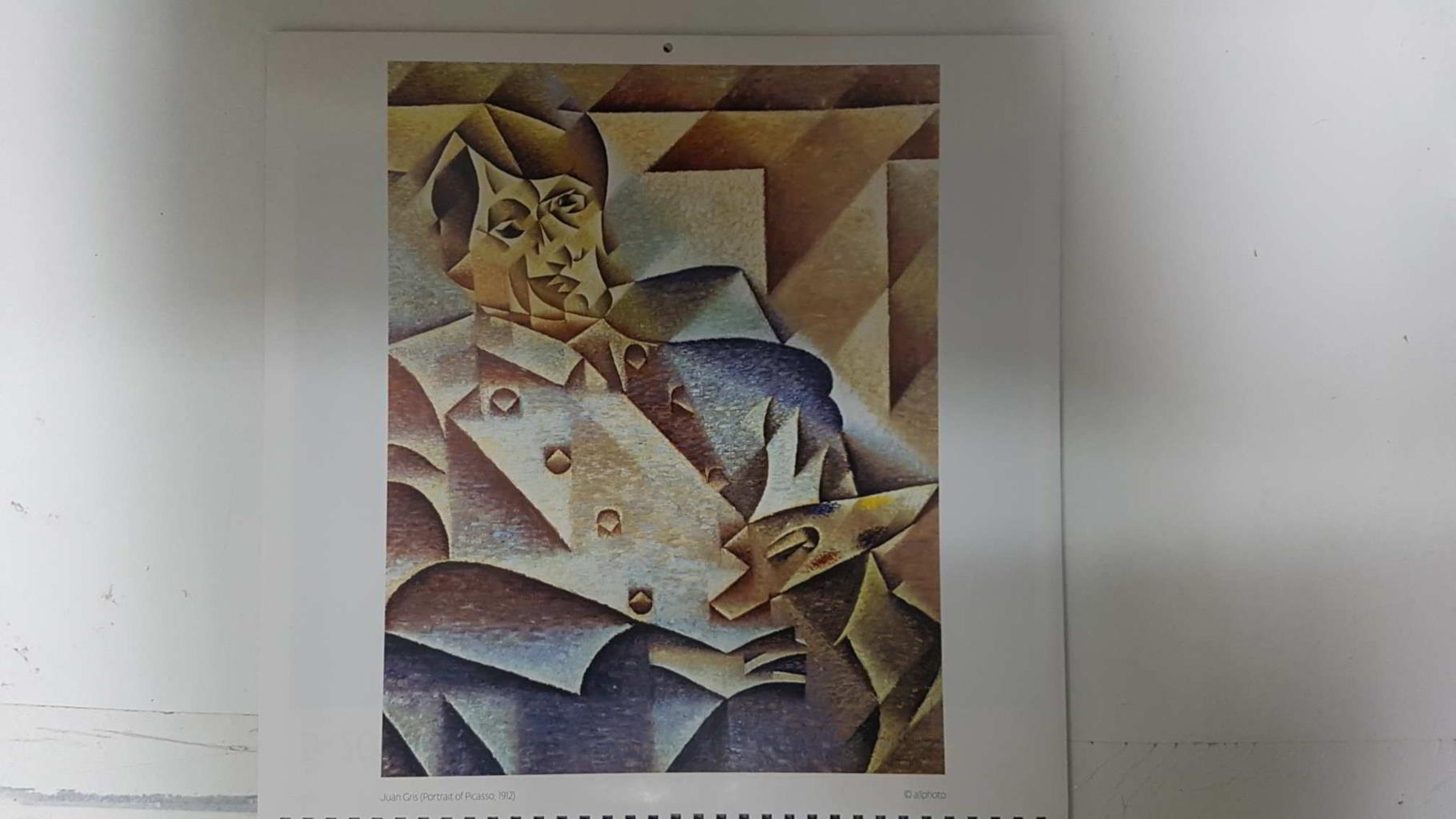 Calendario / Kalender / Calendrier / Calendar: 2011 : Cubism (cubismo) - lamina 06, Juan Gris (Portrait of Picasso)