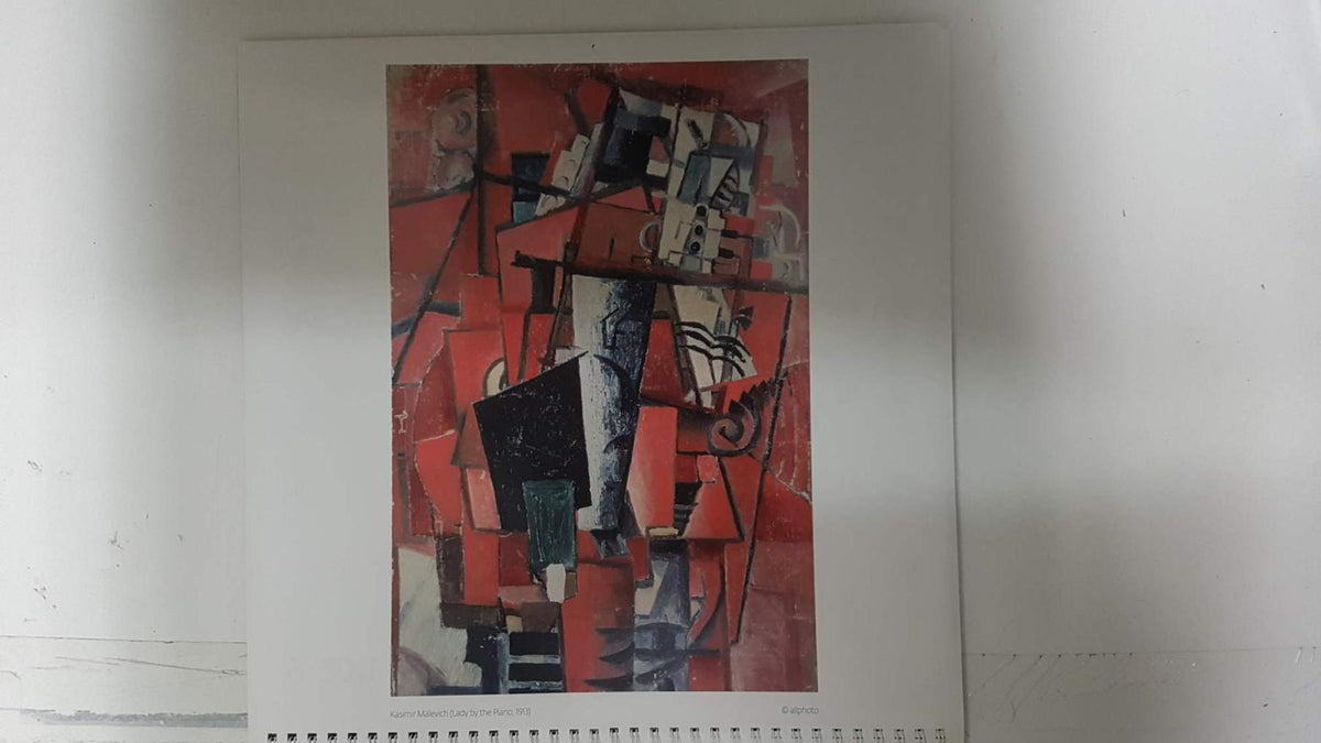 Calendario / Kalender / Calendrier / Calendar: 2011 : Cubism (cubismo) - lamina 10, Kasimir Malevich (Lady by the piano)