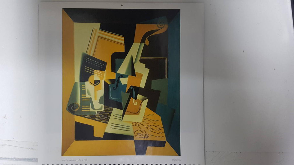 Calendario / Kalender / Calendrier / Calendar: 2011 : Cubism (cubismo) - lamina 12, Juan Gris (Violin and Glass)