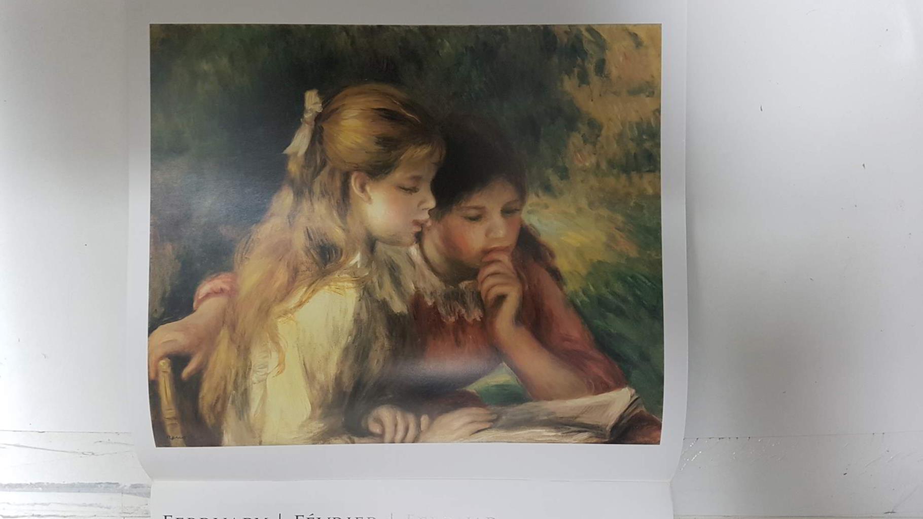 Calendario / Kalender / Calendrier / Calendar: 2011 : Auguste Renoir - lamina 02, Reading