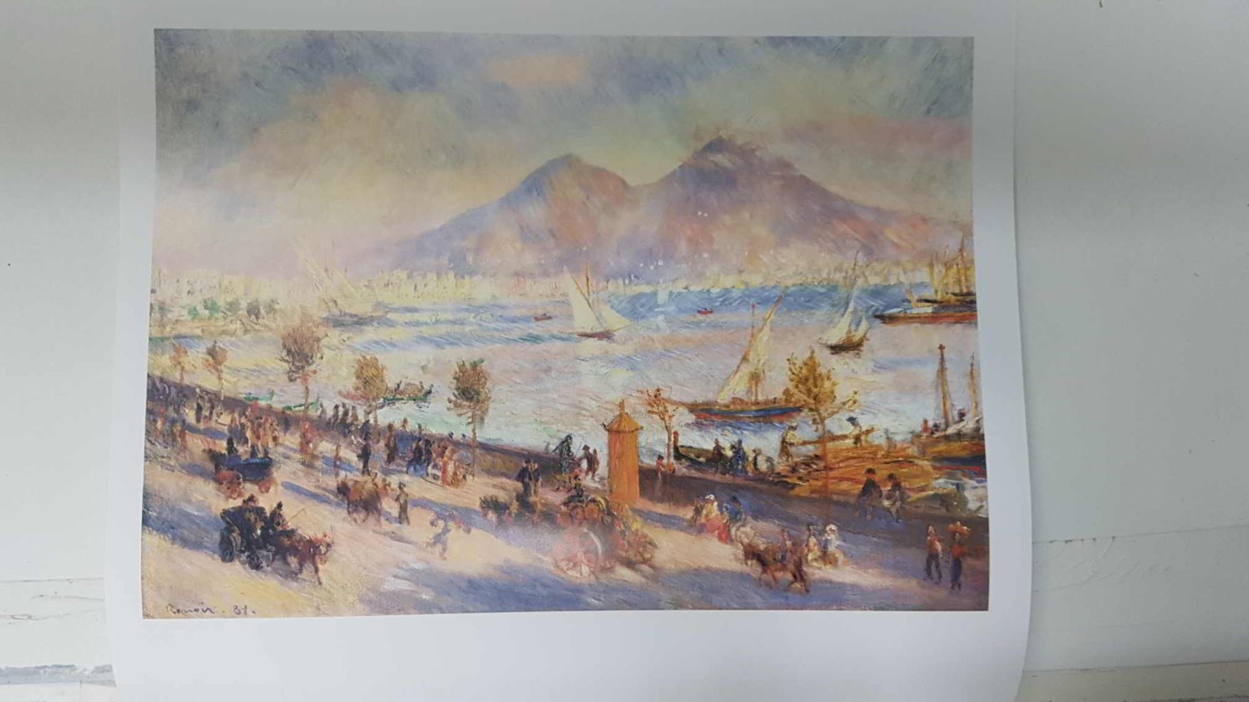 Calendario / Kalender / Calendrier / Calendar: 2011 : Auguste Renoir - lamina 10, The bay of Naples with Vesuvius in the background