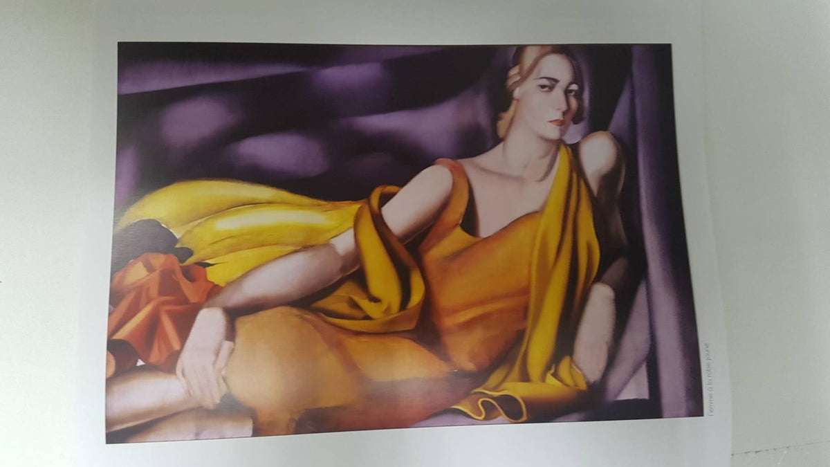 Calendario / Kalender / Calendrier / Calendar: 2011 : Tamara de Lempicka - lamina 10, Femme a la robe jaune