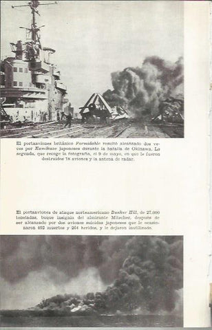 LAMINA 27068: El portaaviones britanico Formidable y el Bunker Hill del almirante Mitscher