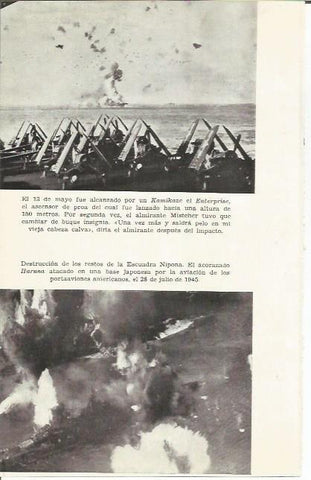 LAMINA 27069: El Enterprise alcanzado el 13 de mayo y destruccion de la Escuadra Nipona
