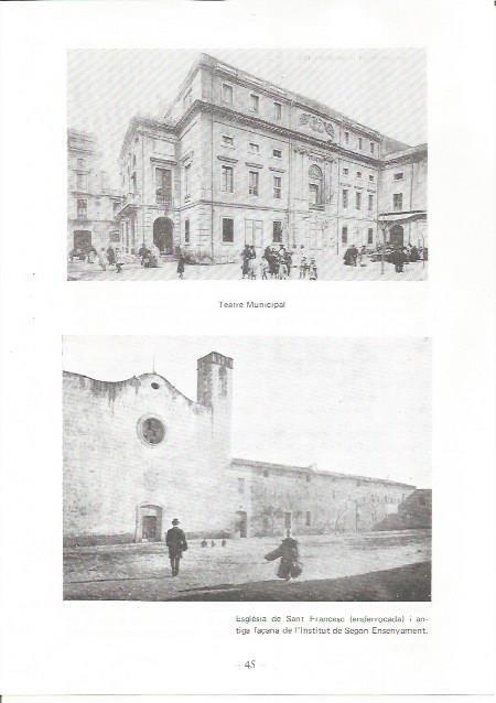 LAMINA 27080: Teatro Municipal y antigua iglesia de Sant Francesc