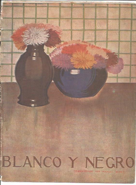 LAMINA 27123: Portada con la obra Crisantemos de Manuel Benet