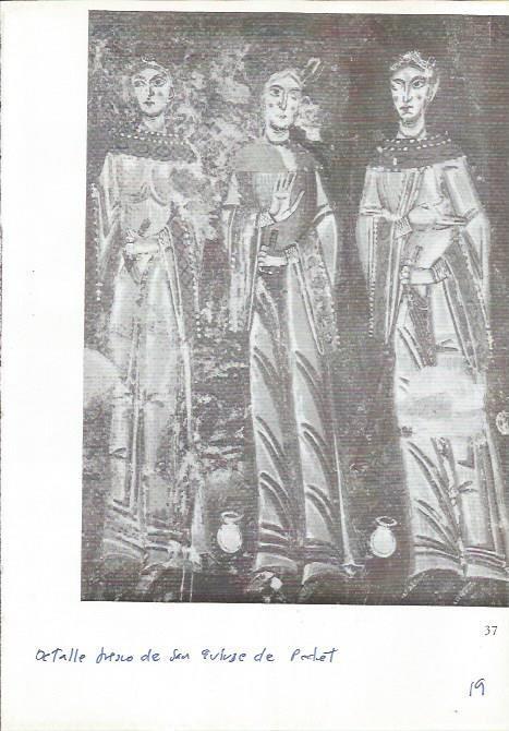 LAMINA 27002: Detalle del fresco de San Quirze de Pedret