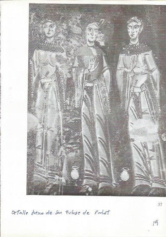 LAMINA 27002: Detalle del fresco de San Quirze de Pedret