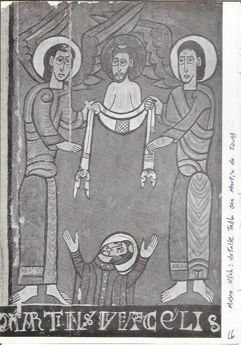 LAMINA 26999: Detalle de la Tabla de San Martin de Tous en el Museo de Vic