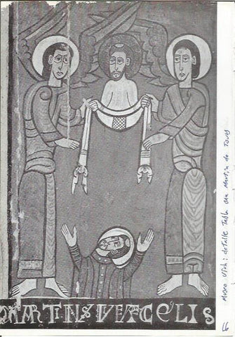 LAMINA 26999: Detalle de la Tabla de San Martin de Tous en el Museo de Vic