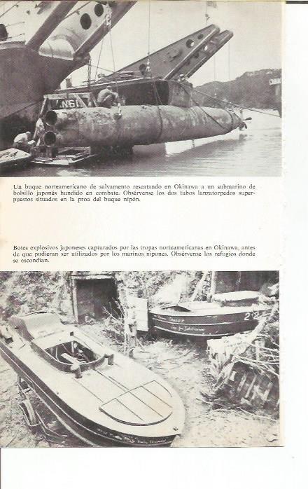 LAMINA 27052: Buque norteamericano rescatado en Okinawa y botes explosivos de Japon