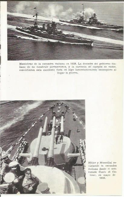 LAMINA 27058: Maniobras italianas en 1938 y Hitler y Mussolini en el Conte di Cavour