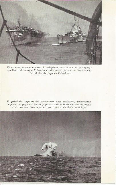 LAMINA 27059: El crucero norteamericano Birmingham y explosion del Princetown