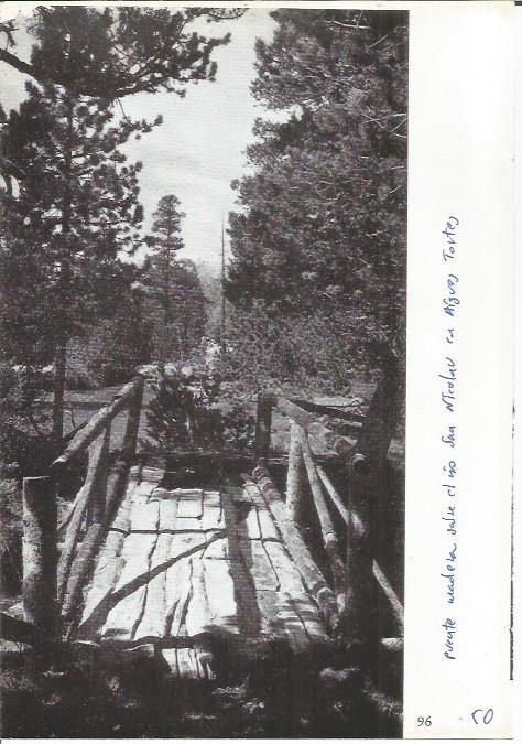LAMINA 27034: Puente de madera en Aigues Tortes