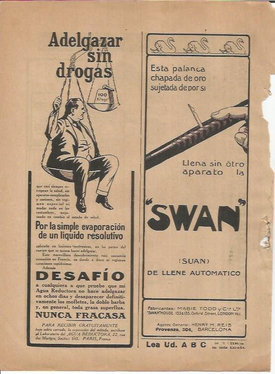 LAMINA 27143: Publicidad de Swan