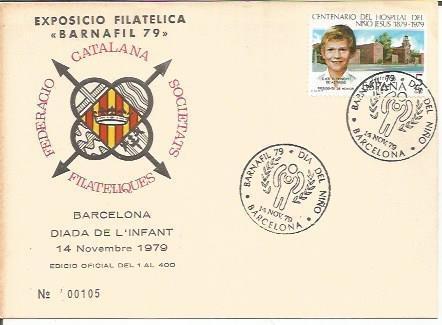 TARJETA FILATELICA 0049: BARNAFIL 79. Diada de l'Infant. Numero de serie: 00105