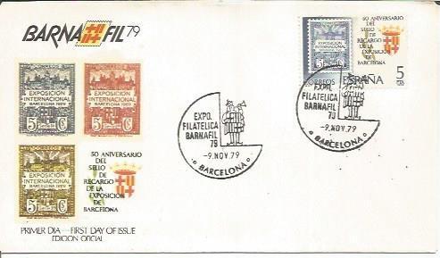 TARJETA FILATELICA 0130: Sobre franqueado BARNAFIL 79
