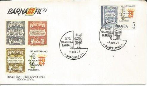 TARJETA FILATELICA 0130: Sobre franqueado BARNAFIL 79