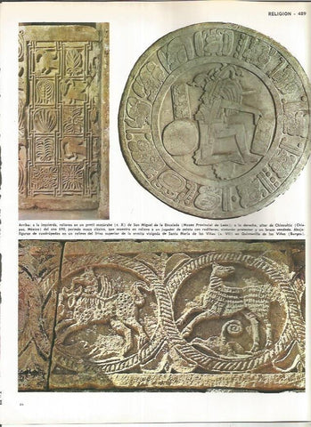 LAMINA MONITOR 01086: Perfil mozarabe, altar de Chincultic y friso visigodo