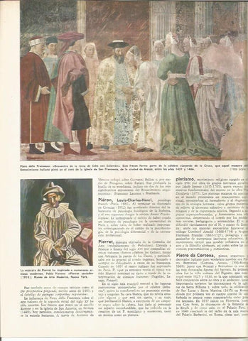 LAMINA MONITOR 01042: Encuentro de la reina de Saba con Salomon, por Piero della Francesca