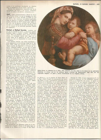 LAMINA MONITOR 01077: La Madonna de la Silla, por Rafael Sanzio
