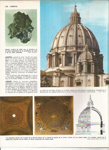 LAMINA MONITOR 01133: Cupula de San Pedro en Roma