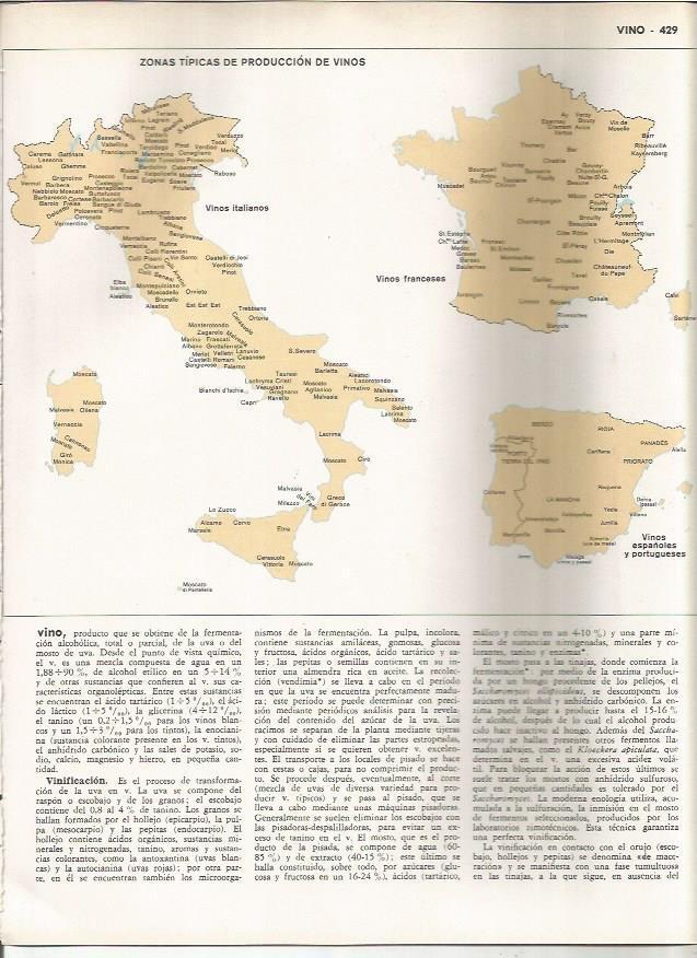 LAMINA MONITOR 0923: Mapas de zonas tipicas de produccion de vino