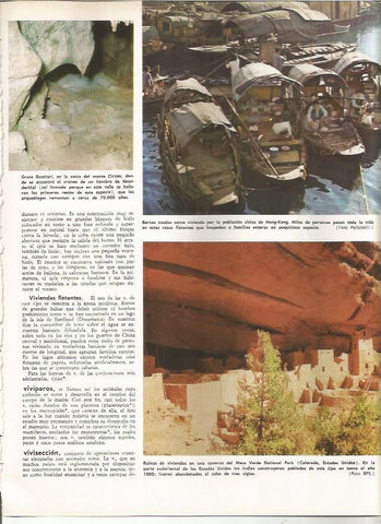 LAMINA MONITOR 0928: Barcas en Hong Kong y viviendas en cavernas de Colorado, EEUU