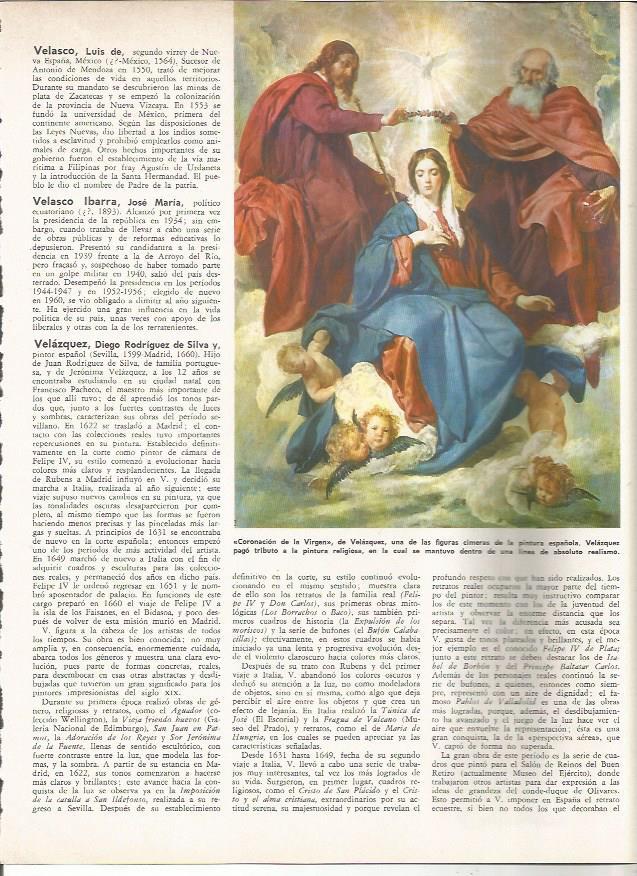 LAMINA MONITOR 0910: Coronacion de la Virgen, por Velazquez