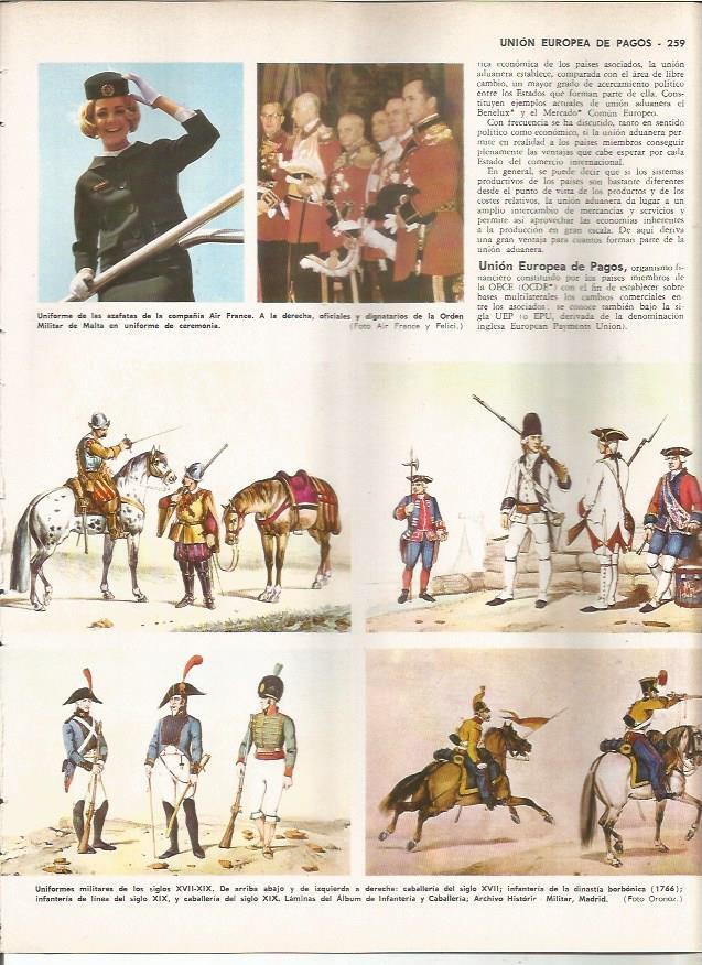 LAMINA MONITOR 0879: Uniformes militares de los siglos XVIII y XIX