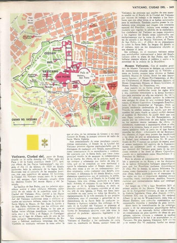LAMINA MONITOR 0906: Mapa dela Ciudad del Vaticano