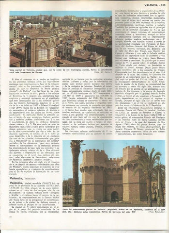 LAMINA MONITOR 0891: Torre de Serranos y vista de Valencia