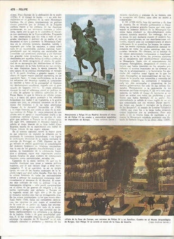 LAMINA MONITOR 01009: Monumento a Felipe III en Madrid